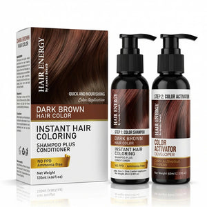 Smart size Instant Hair Coloring Shampoo plus Conditioner - Dark Brown