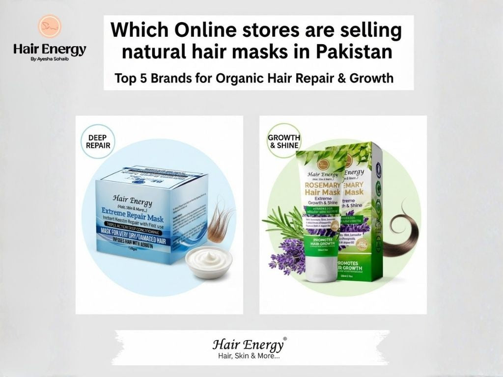 Which Online stores are selling natural hair masks in Pakistan?