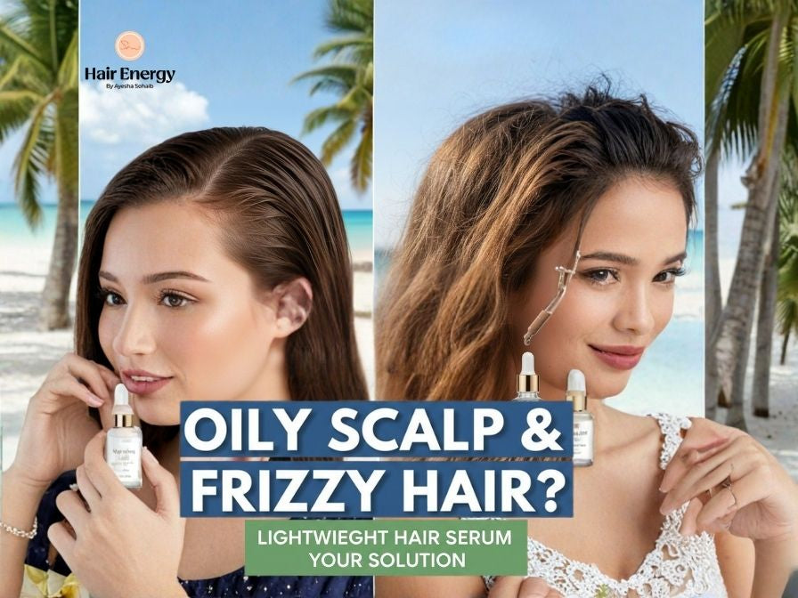 Struggling with an oily scalp and frizzy hair in summer? Learn why it happens and how a lightweight hair serum controls oil, reduces frizz, and protects hair in Pakistan’s heat.