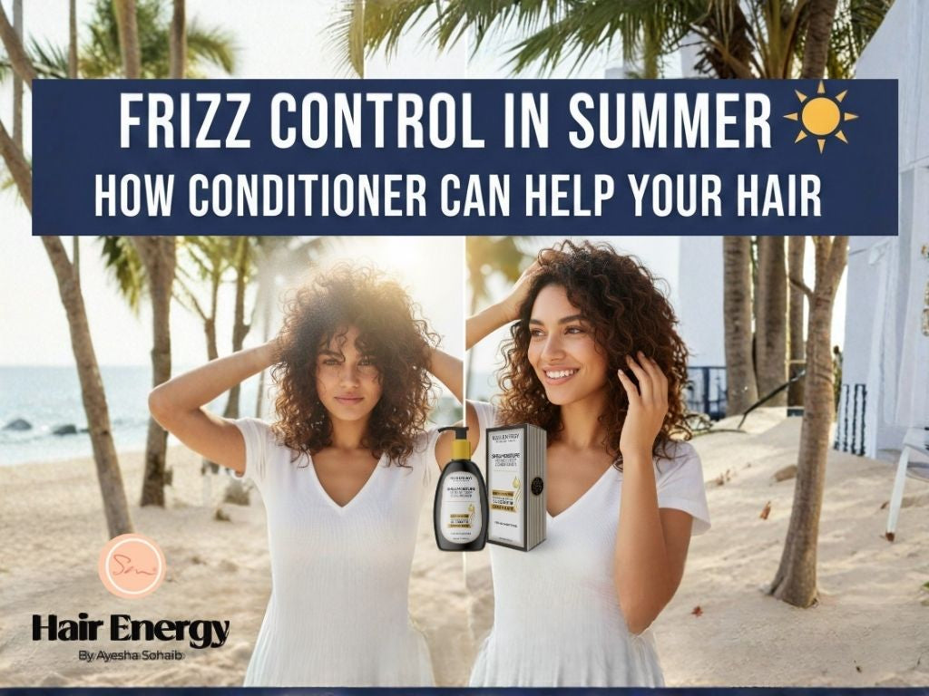 Learn how to control frizz in summer with the right conditioner. Keep hair smooth, hydrated, and healthy with expert tips for Pakistan’s heat and humidity.