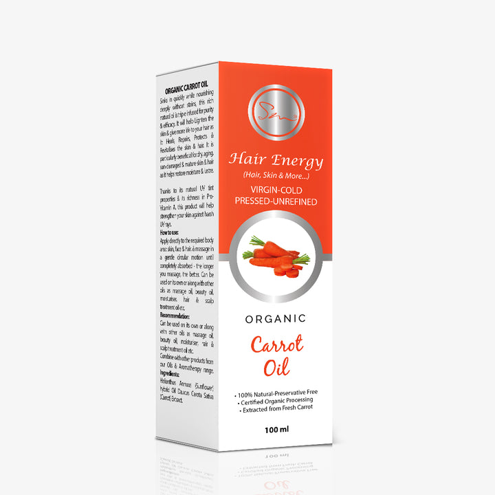 Organic Carrot oil Virgin - cold Pressed Unrefined (7701010579715)