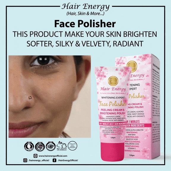 WHITENING EXPERT FACE POLISHER PEELING CREAM & BRIGTENING POLISH Hair